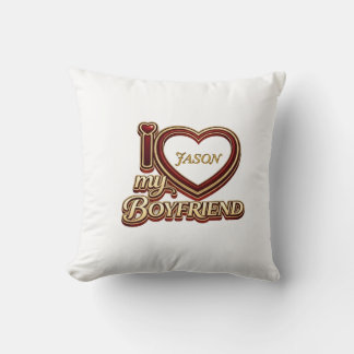 Coussin J'aime mon petit ami sur mesure