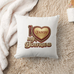 Coussin J'aime mon petit ami sur mesure