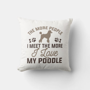 Coussin J'Aime Mon Poodle