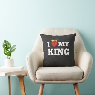 Coussin J'aime mon roi 