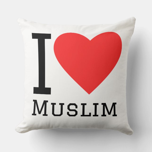 Coussin J'aime musulman  (Recto)