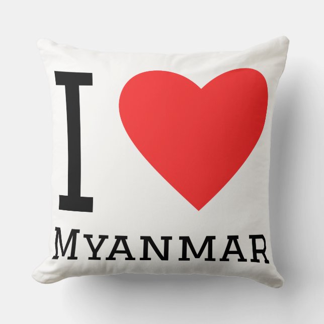 Coussin J'aime Myanmar  (Recto)