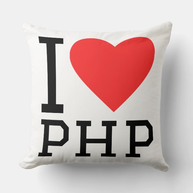 Coussin J'aime php  (Recto)