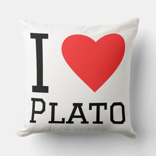 Coussin J'aime Platon  (Recto)