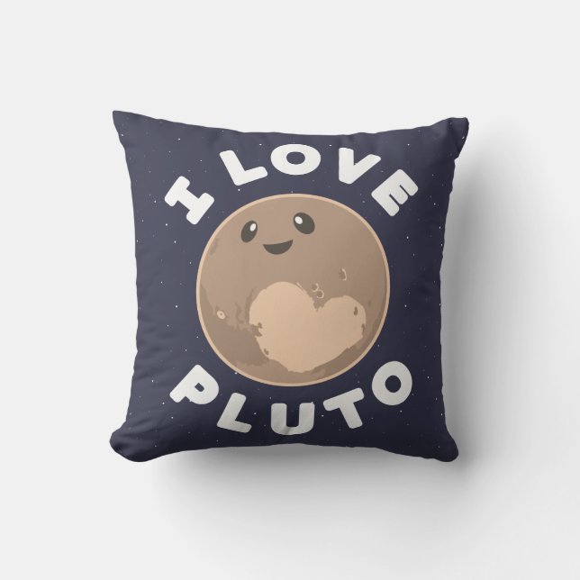 Coussin J'aime Pluton (Recto)