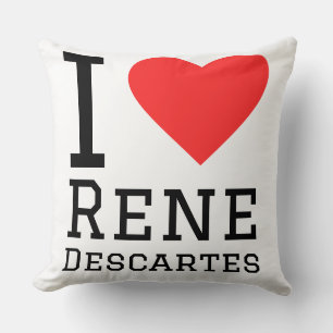 Coussin J'aime Rene Descartes