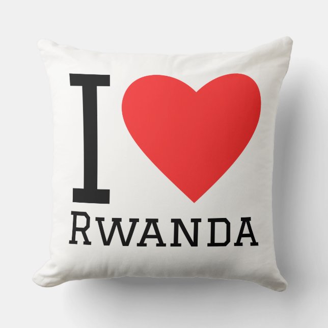 Coussin J'aime rwanda (Recto)