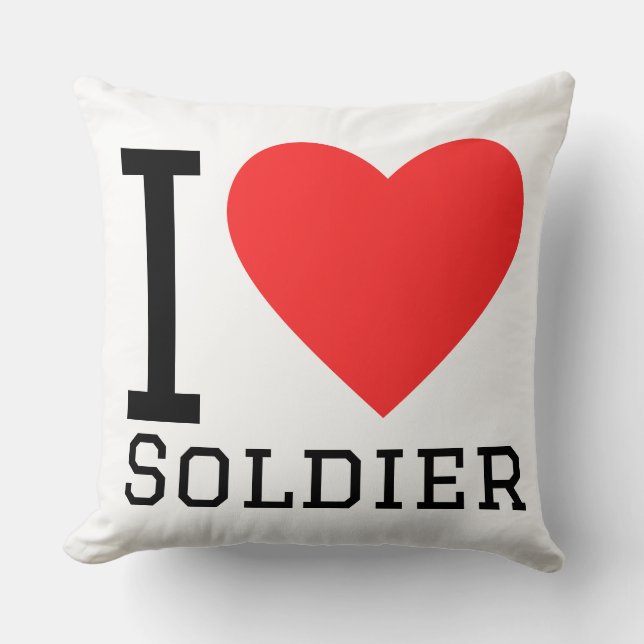 Coussin J'aime soldat (Recto)