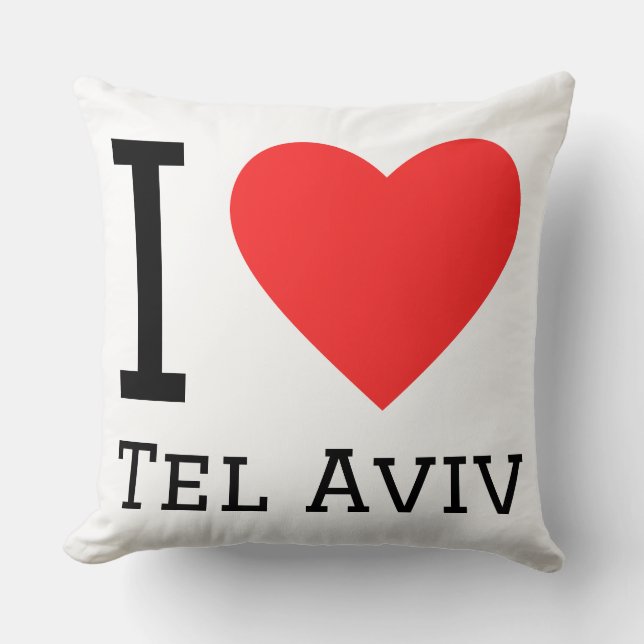 Coussin J'aime Tel Aviv (Recto)