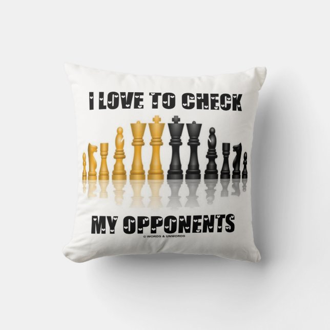 Coussin J'aime Vérifier Mes Adversaires Citation Joueur D' (Recto)