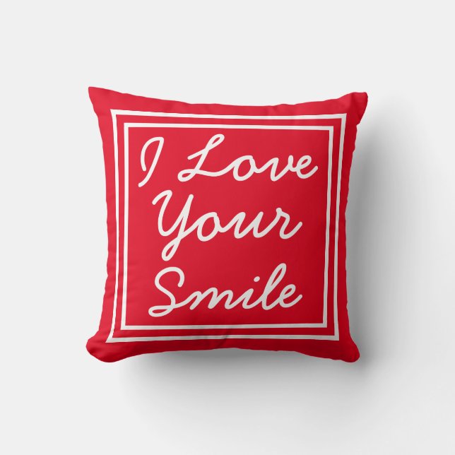 Coussin J'Aime Votre Sourire (Recto)