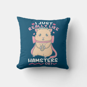 Coussin J'Aime Vraiment Les Hamsters