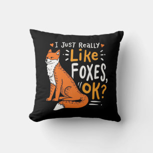 Coussin J'Aime Vraiment Les Renards