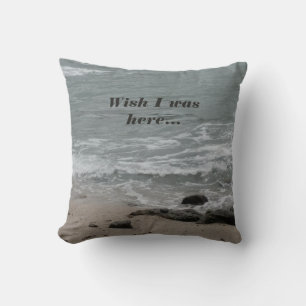 Coussin J'Aimerais Être Ici (plage)