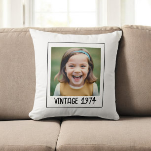 Coussin Jalon vintage Anniversaire Garde photo