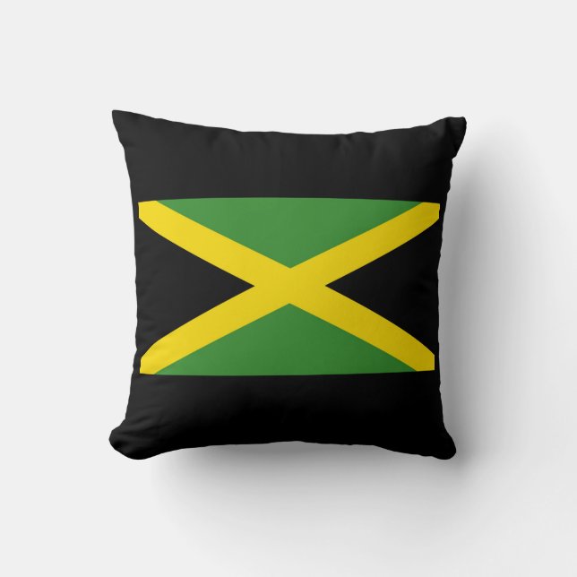 Coussin jamaïcain de drapeau (Recto)