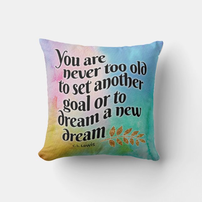 Coussin Jamais trop vieux pour rêver (Recto)