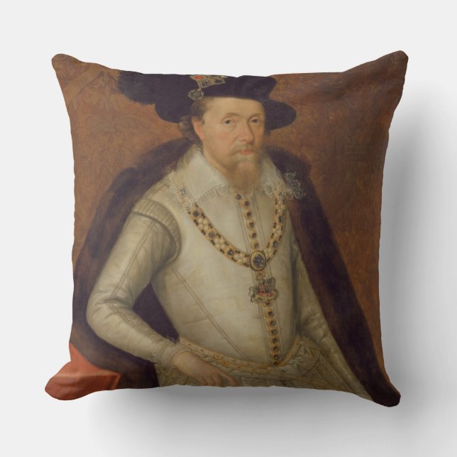 Coussin James I de l'Angleterre, et VI de l'Ecosse (Recto)