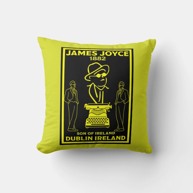 Coussin James Joyce Dublin Irlande (Recto)