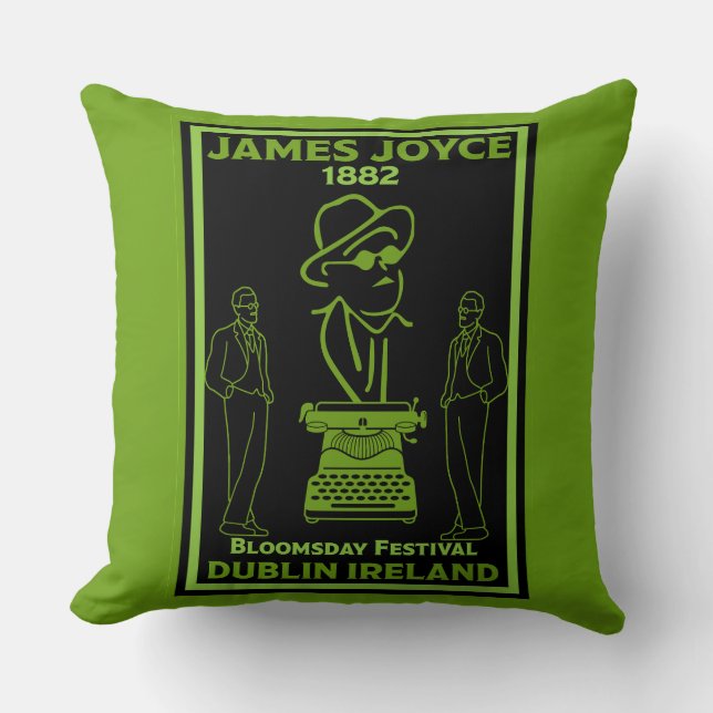 Coussin James Joyce Dublin Irlande (Recto)