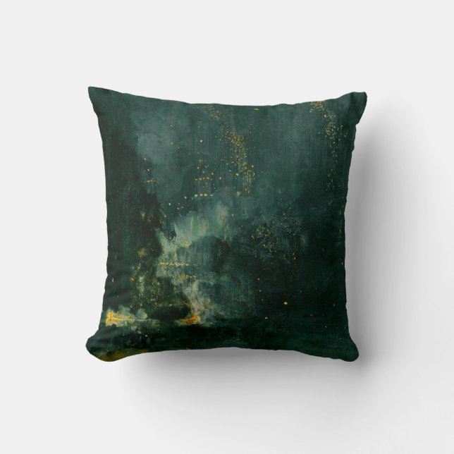 Coussin James Whistler - Nocturne en noir et or (Recto)