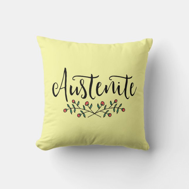 Coussin Jane Austen Floral Austenite (Recto)