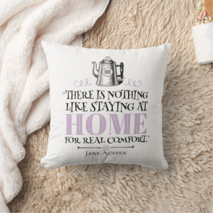 Coussin Jane Austen - Séjour à la maison - Café Pot