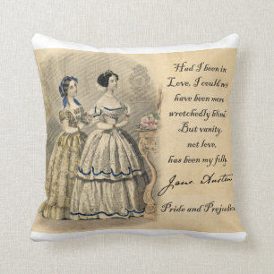 Coussin Jane Austen : Vanité