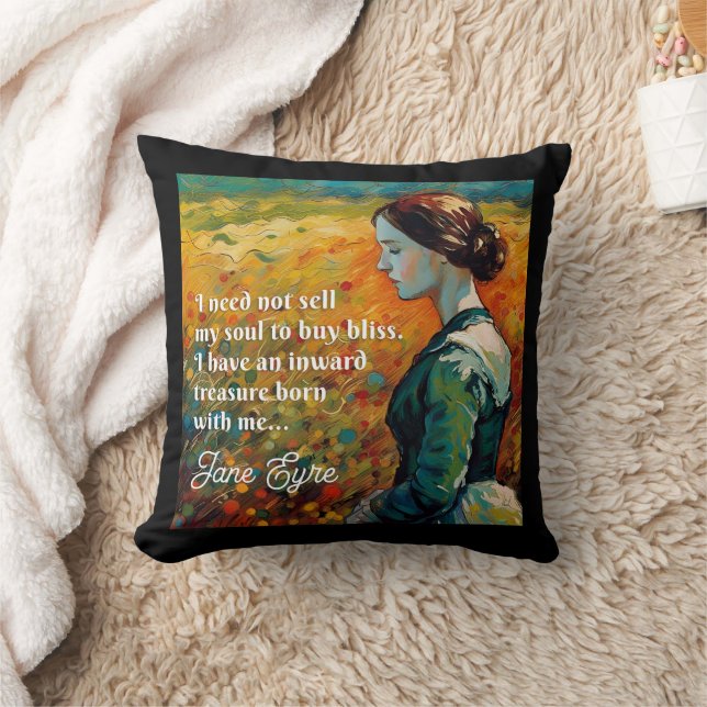 Coussin Jane Eyre Cite Monet Style Peinture (Couverture)