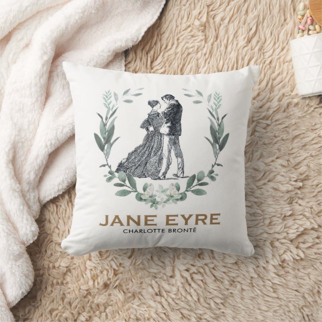 Coussin Jane Eyre et Edward Rochester avec Wreath (Couverture)