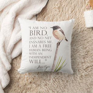 Coussin Jane Eyre - Je Ne Suis Pas Un Oiseau - Oiseau Brow
