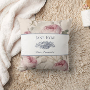 Coussin Jane Eyre - Lecteur Je L'Ai Marié - Doses Floral