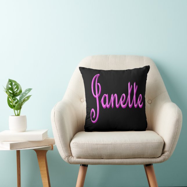 Coussin "Janette" Rose Deux Tons Janette Nom, (Chaise)