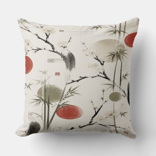Coussin Japandi Minimalist Zen Pillow (Recto)