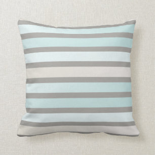 Coussin Japandi Stripes Taupe Bleu clair