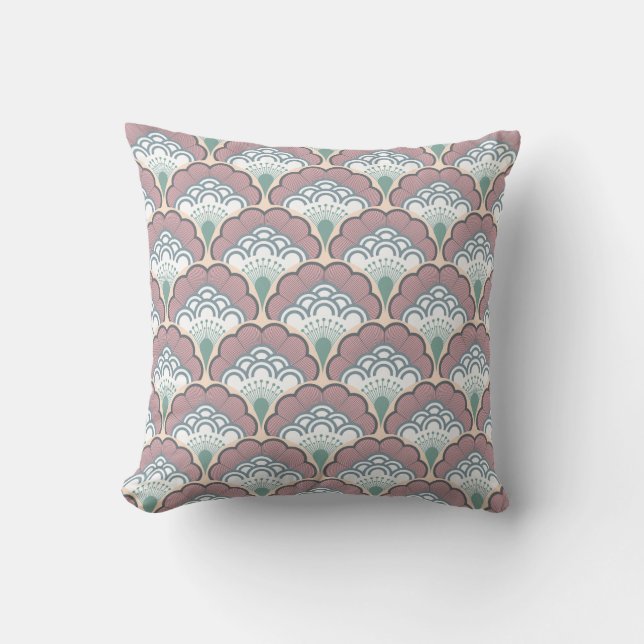Coussin Japanese art deco style_Spring (Recto)