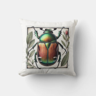 Coussin Japanese beetle painting 110924IREF232 - Watercolo