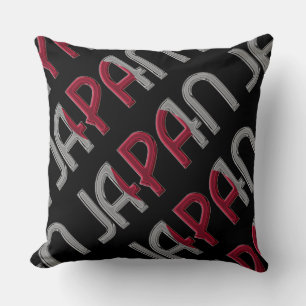 Coussin Japon Pays Drapeau Couleurs Typographie Souvenir