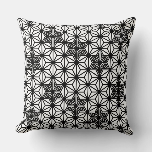 Coussin Japonais Asanoha ou profil sous convention (Recto)