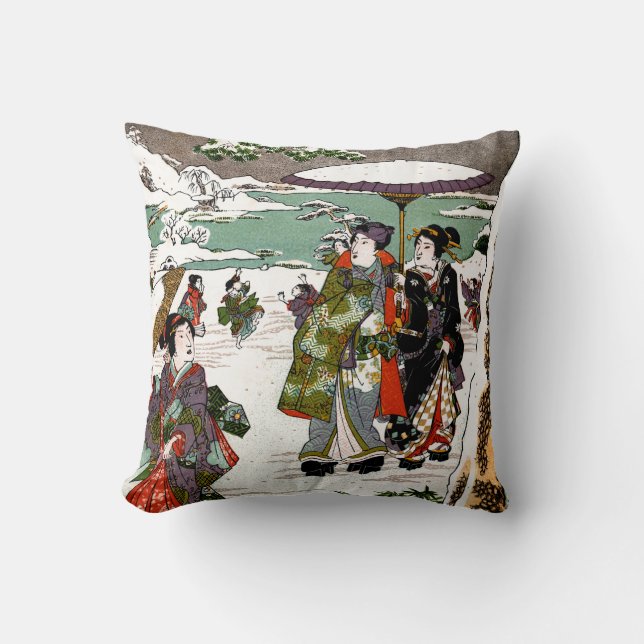 Coussin Japonais Snowscape (Recto)