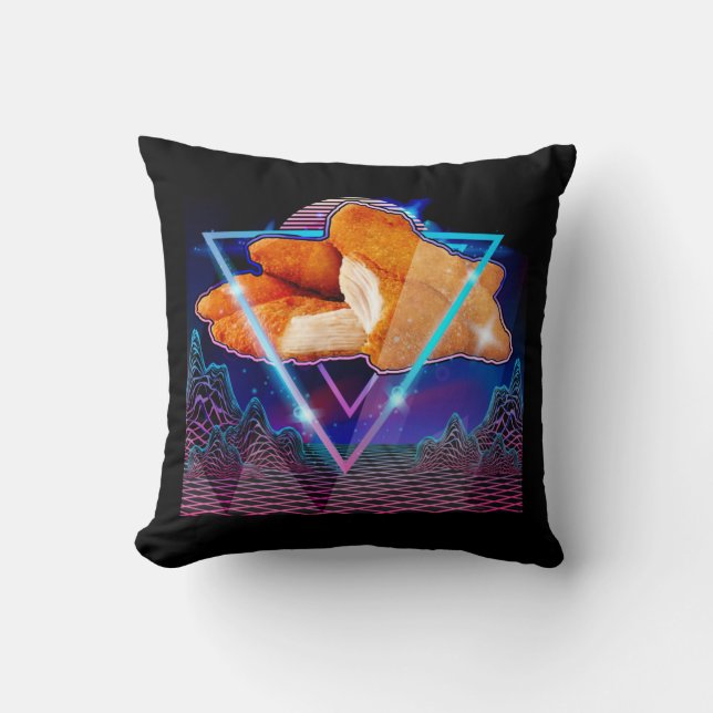 Coussin Japonais Vaporwave Nug Life Chicken Nuggets (Recto)