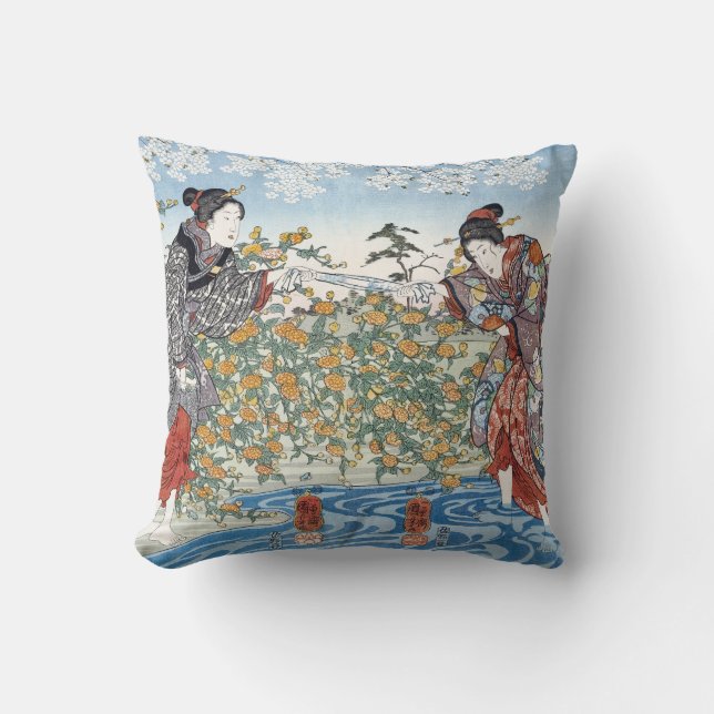 Coussin Japonaises par Ide Tama River (Recto)