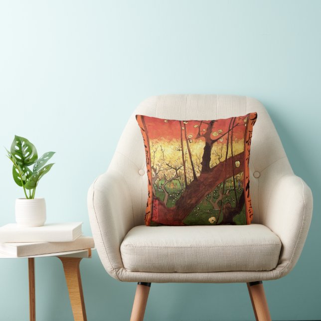 Coussin Japonisme : Prunier en fleurs de Vincent van Gogh (Chaise)