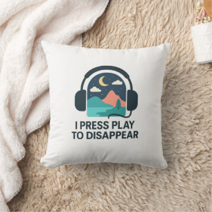Coussin J'appuie sur Lecture pour Disparaître Musique Natu