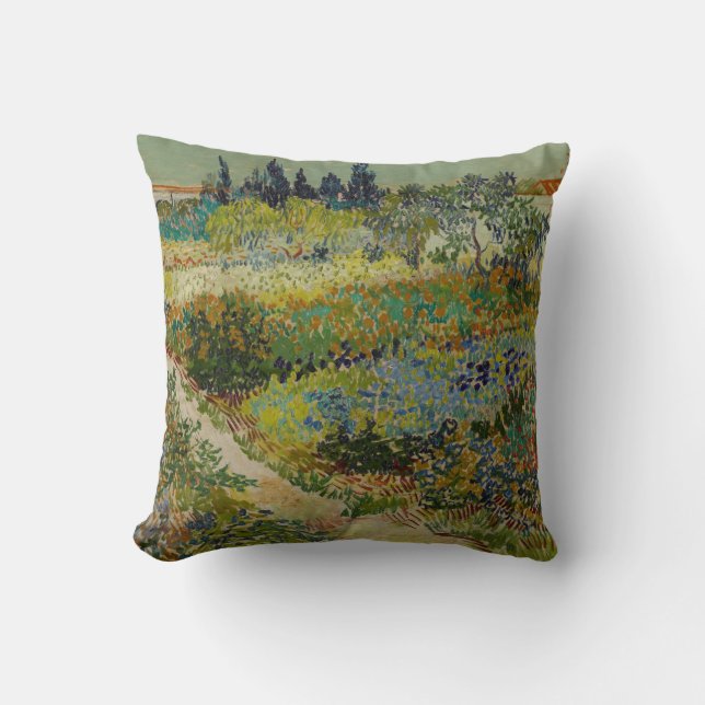 Coussin Jardin à Arles par Vincent Van Gogh (Recto)