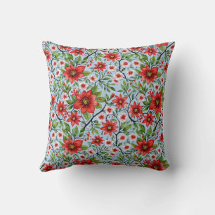 Coussin Jardin à fleurs rouges Jardin à l'oreiller