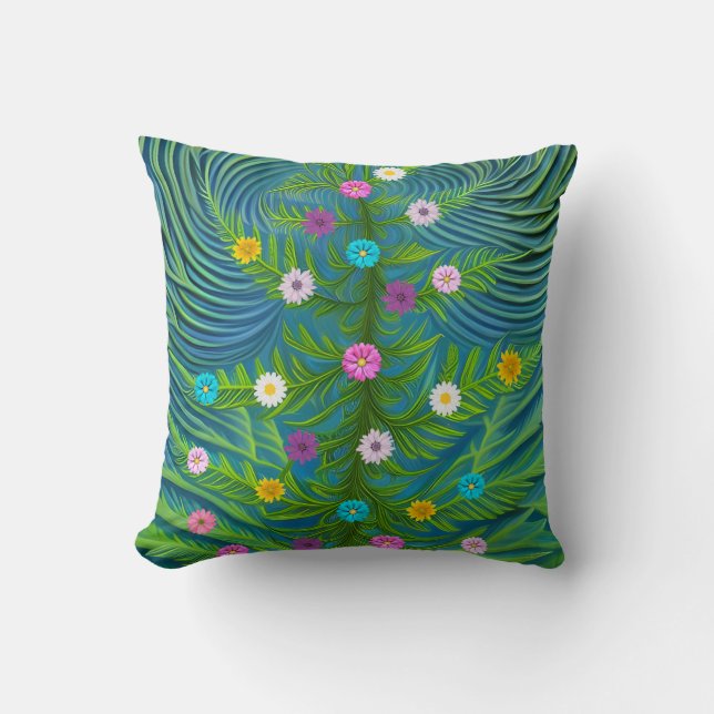 Coussin Jardin Abstrait de la petite salade (Recto)