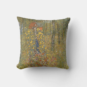 Coussin Jardin agricole avec Crucifix (par Gustav Klimt)