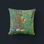 Coussin Jardin Agricole Gustav Klimt Avec Peinture De Fleu<br><div class="desc">Jardin Ferme Gustav Klimt Avec Fleurs de soleil Floral Vintage Art Nouveau Peinture</div>