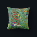 Coussin Jardin Agricole Gustav Klimt Avec Peinture De Fleu<br><div class="desc">Jardin Ferme Gustav Klimt Avec Fleurs de soleil Floral Vintage Art Nouveau Peinture</div>